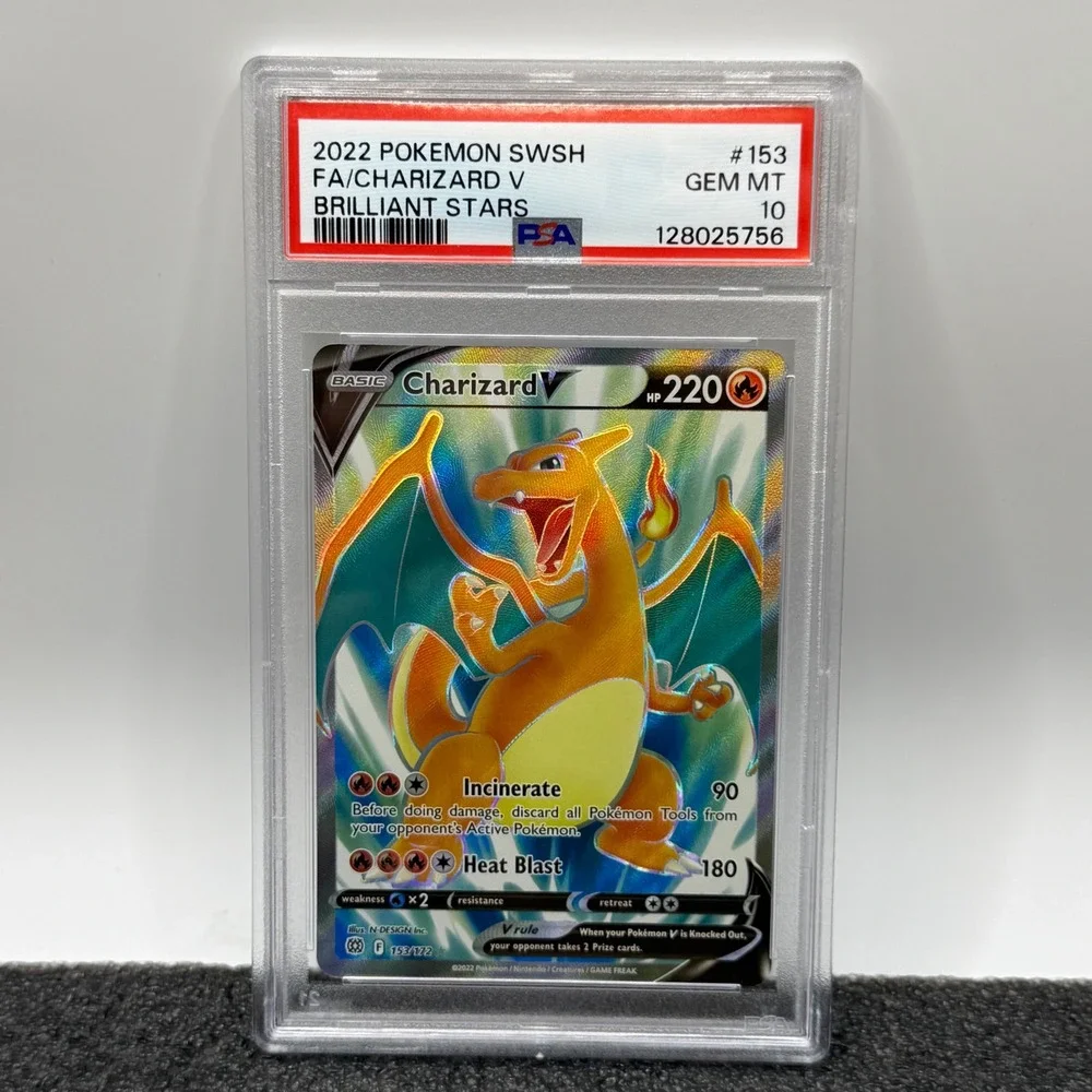Pokemon 2022 Brilliant Stars Charizard V Full Art #153 PSA 10 Gem Mint Graded